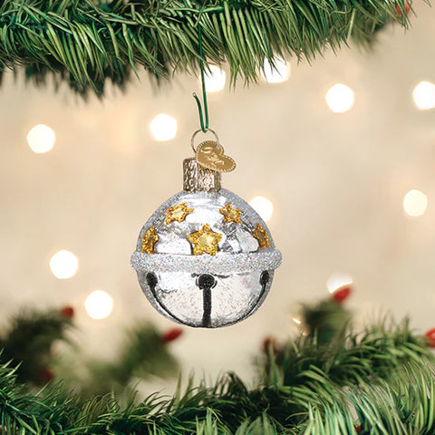 Silver Jingle Bell Ornament, 2.25"