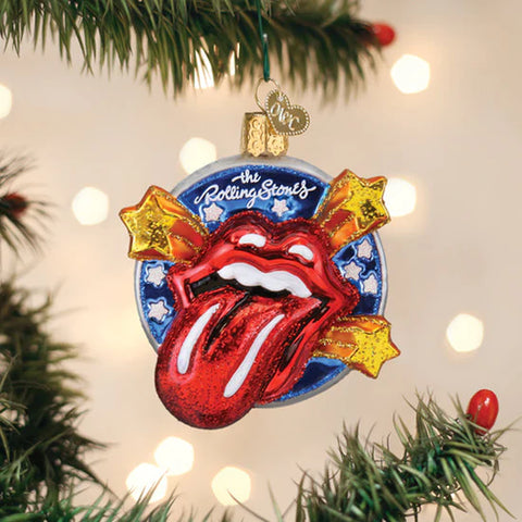 The Rolling Stones Tongue Ornament, 3.25"
