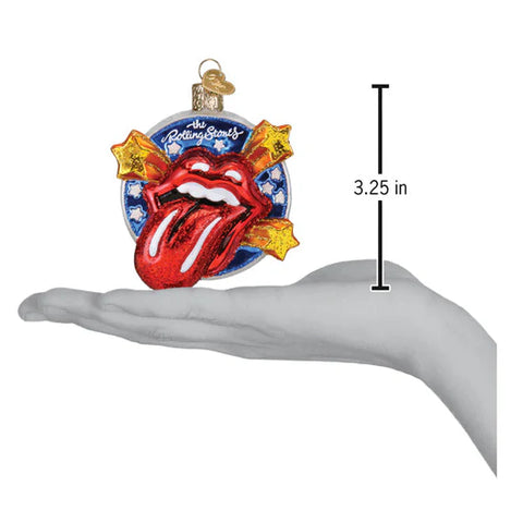 The Rolling Stones Tongue Ornament, 3.25"
