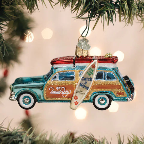 The Beach Boys Surfin' Woody Ornament, 4.75"