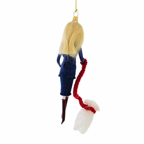 Roxette & Dior At The Plaza Glass Ornament, 7"