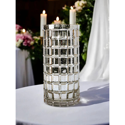 Silver Mercury Vase, 10"