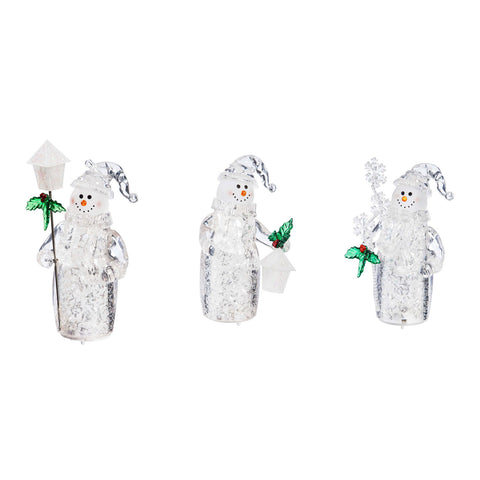 4.5"H LED Cheerful Snowman Ornament (sold individually)
