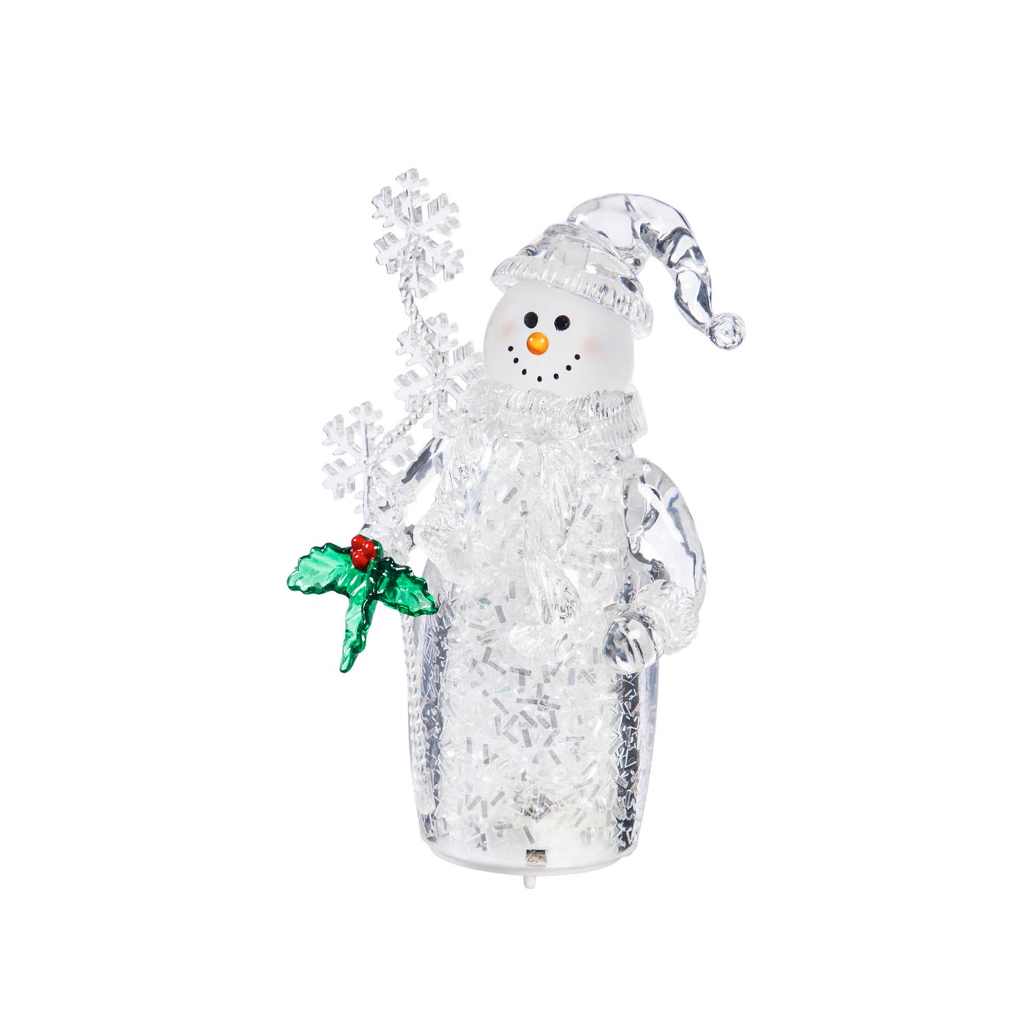 4.5"H LED Cheerful Snowman Ornament