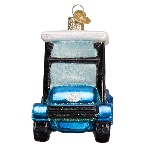 Golf Cart Santa Ornament