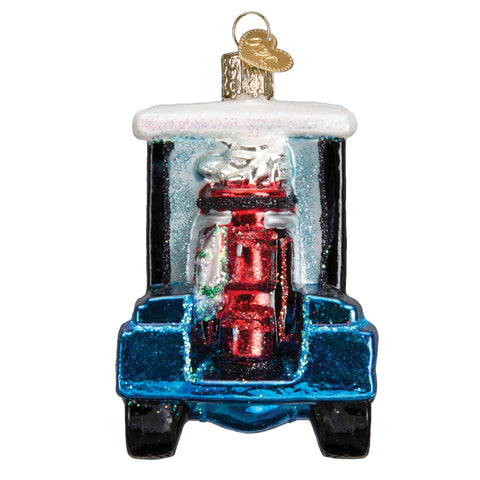 Golf Cart Santa Ornament