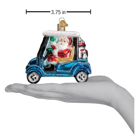 Golf Cart Santa Ornament