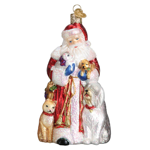 Santa's Furry Friends Ornament, 5.25"