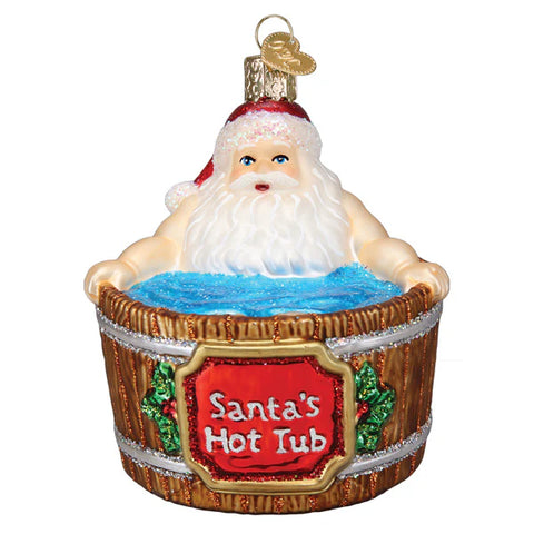 Santa's Hot Tub Ornament