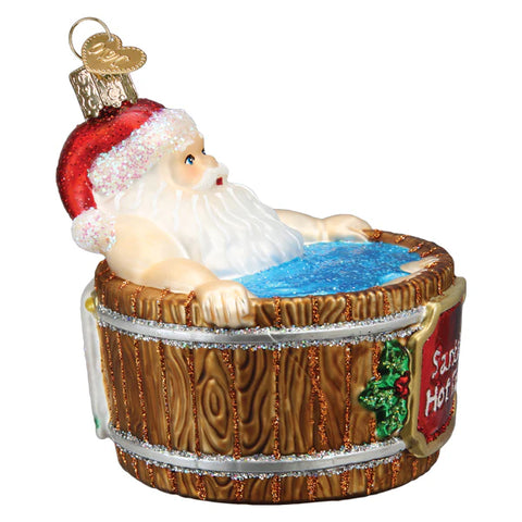 Santa's Hot Tub Ornament