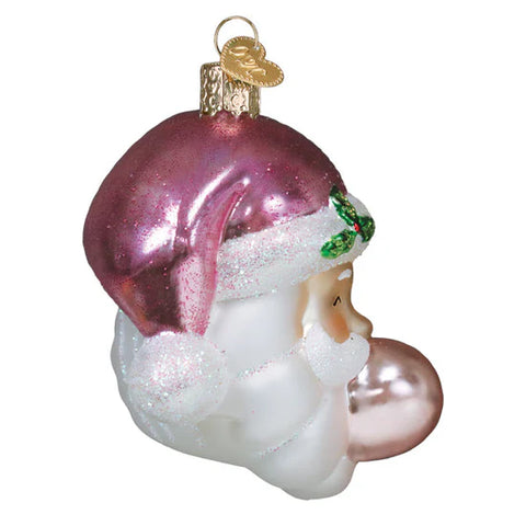 Bubblegum Papa Noel Ornament, 3.25"