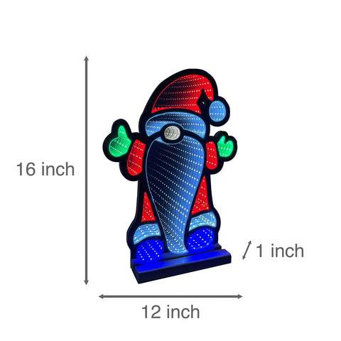 Infinity Standing Gnome With Wooden Base (16")