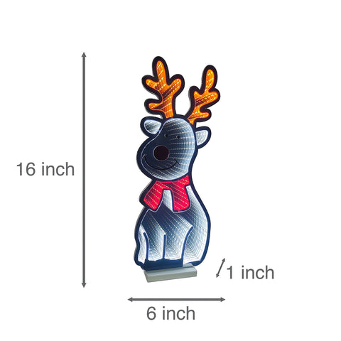 Infinity Standing Reindeer With Wooden Base (16")