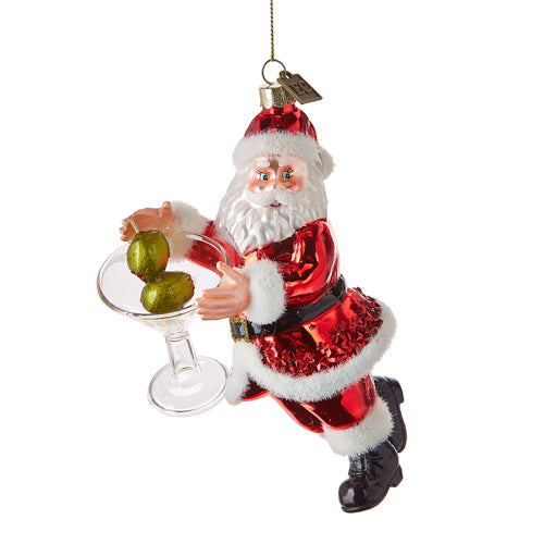 6" Just One Drink Glass Ornament
