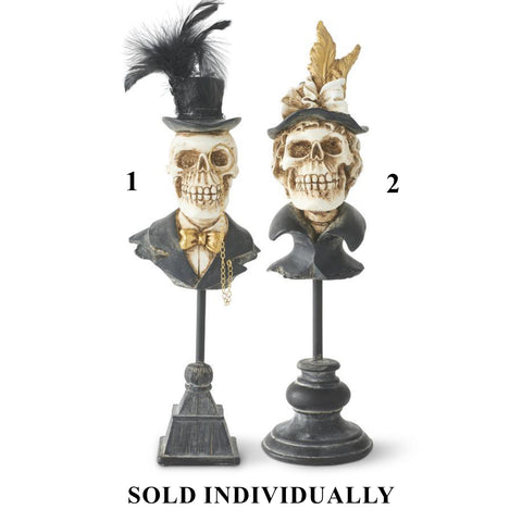 Halloween Skeleton Man/Lady Busts (2 styles - sold individually)