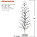 39"H Silver Foil Tree w/Multi-Color LED Lights