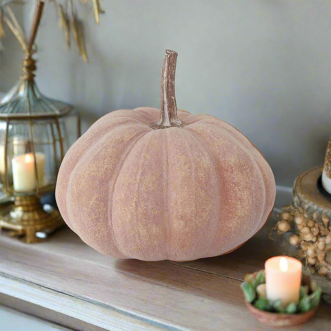 Pumpkin decor in living room