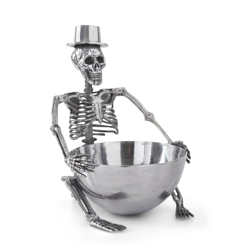 Silver Metal Skeleton Ice Bucket, 18"