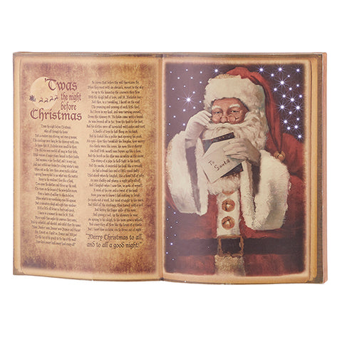 14" Night Before Christmas Lighted Book
