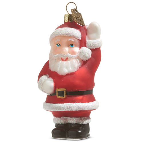 3.5" Waving Santa Blow Mold Ornament