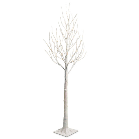 Lighted White Iced Tree, 5.5'