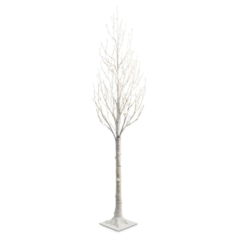 Lighted White Iced Tree, 7'