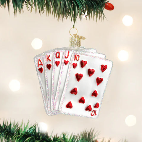 Royal Flush Ornament, 3.5"