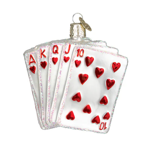 Royal Flush Ornament, 3.5"