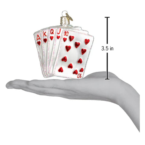 Royal Flush Ornament, 3.5"