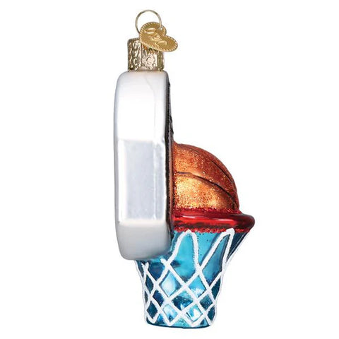 Basketball Hoop Ornament, 3.5"