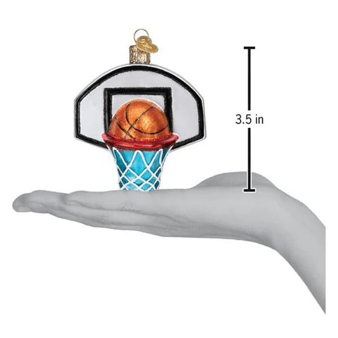 Basketball Hoop Ornament, 3.5"