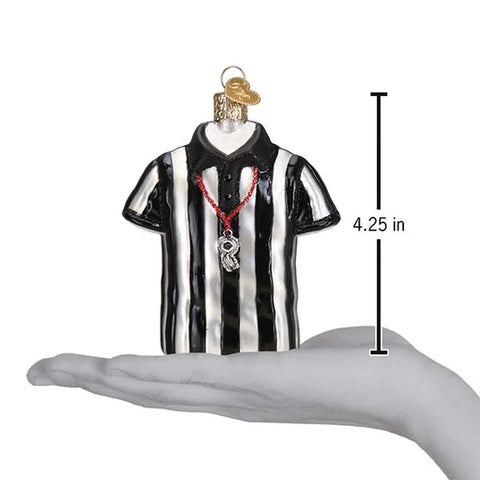 Referee Shirt Ornament, 4.25"