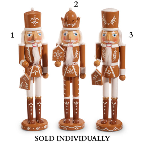 15.5" Gingerbread Nutcracker (3 Styles - Sold individually)