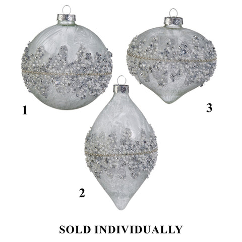Beaded Ornament, 4" (3 styles - sold individually)