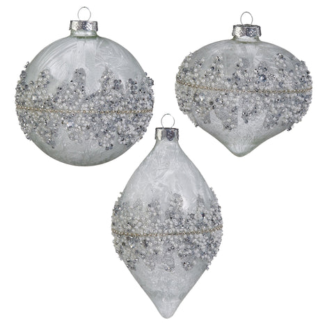 Beaded Ornament, 4" (3 styles - sold individually)