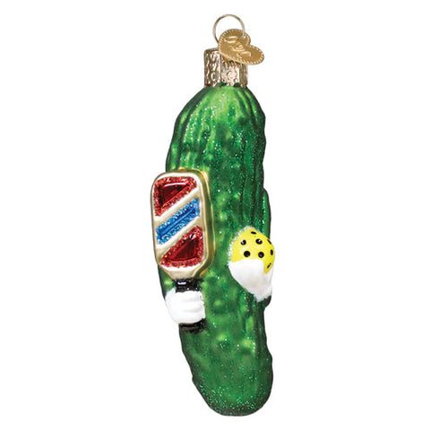 Pickleball Pickle Ornament, 3.75"