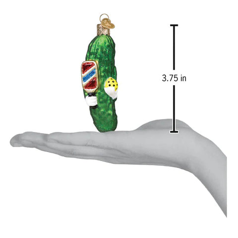Pickleball Pickle Ornament, 3.75"