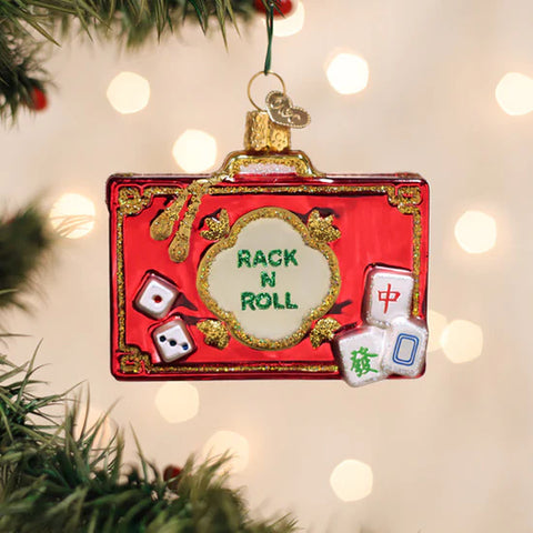 Rack N Roll Mahjong Ornament, 3.25"