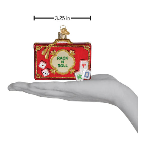 Rack N Roll Mahjong Ornament, 3.25"