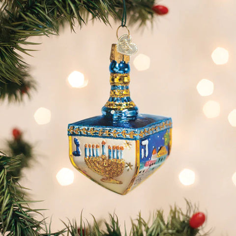 Hanukkah Dreidel Ornament, 3.5"