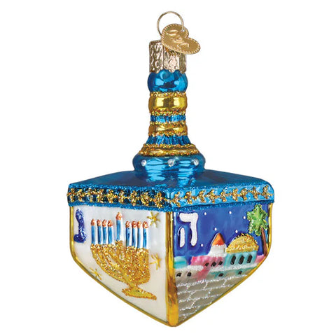 Hanukkah Dreidel Ornament, 3.5"