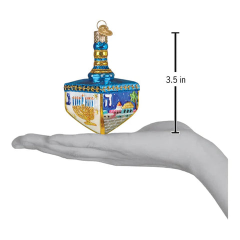 Hanukkah Dreidel Ornament, 3.5"