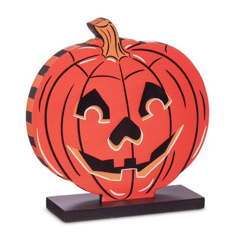 10" Jack O Lantern Cut Out Block