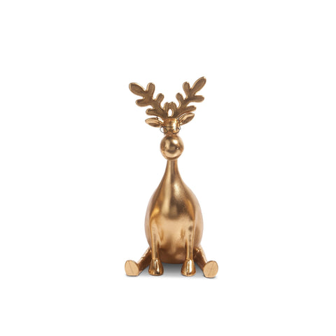 Gold Moose W/ Glasses Figurine, 12.75" (3 styles - sold individually)