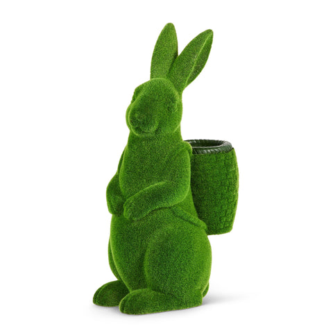 Moss Rabbit Figure W/ Basket Backpack, 24"