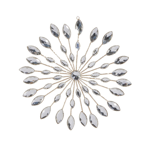 Clear Jeweled Snowflake Ornament, 10.5" (3 styles - sold individually)