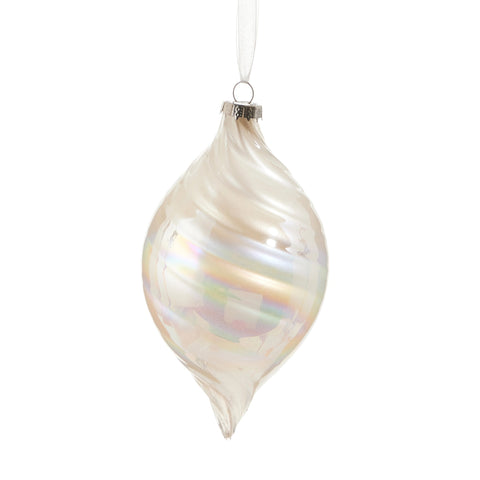 Pearlescent Swirl Ornaments, 4" (3 styles - sold individually)