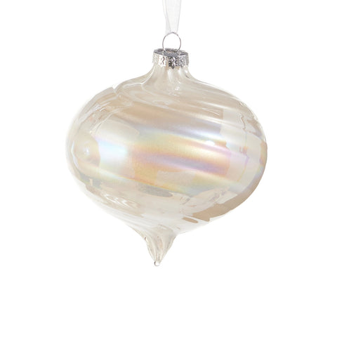 Pearlescent Swirl Ornaments, 4" (3 styles - sold individually)