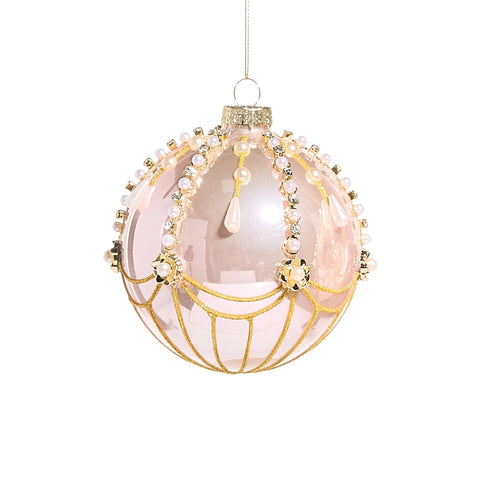 Pink And Pearl Fairground Ornament, 4.5" (2 styles - sold individually)
