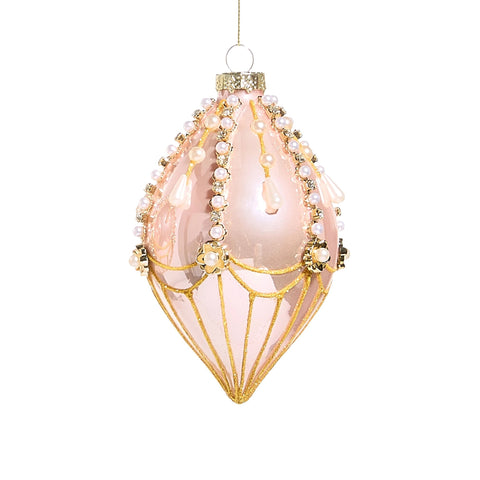 Pink And Pearl Fairground Ornament, 4.5" (2 styles - sold individually)